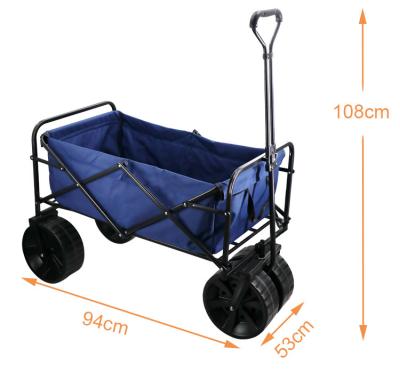 China Portable Shopping Beach Cart Camping Outdoor Heavy Duty Folding Cart With All Terrain Wheels for sale