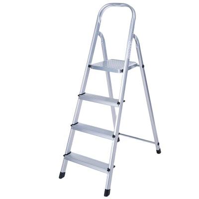 China Folding Ladders Household Light Aluminum Ladder 4 Steps With Handrails For Easy Carrying for sale