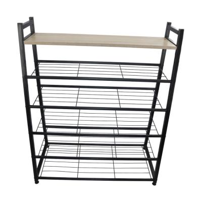 China (Other) Adjustable height adjustable space for 15 pairs of shoes and 5 layers of steel shoe rack for sale