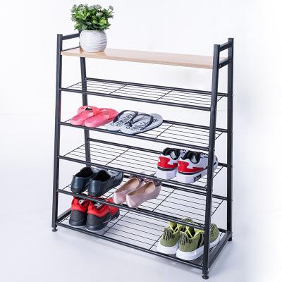 China (Other)Adjustable Household Shoe Storage Rack Wholesale Steel 5 Layer Shoe Rack Bedroom For Use for sale