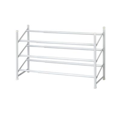 China Wholesale Cheap High Quality Shoe Rack (Height) 3 Row Adjustable White Adjustable Shoe Rack for sale