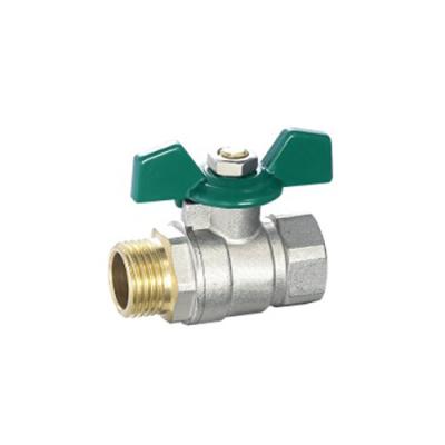 China Algemeen NPT BSP Vrouwelijk Gedrukt Ball Valve Messing Koperen Gesmeed Messing Ball Valve Blow-out Proof Stem Al Handle Te koop