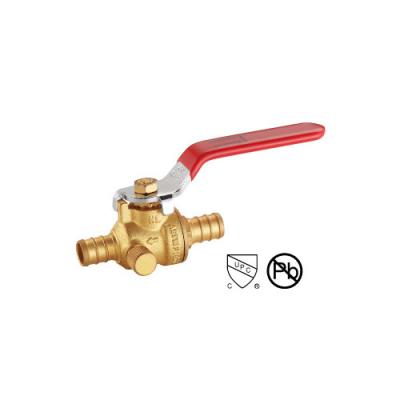 Cina Valvola a sfera Pex X Pex con scarico a rivestimento semplice o in bronzo WOG per la porta di connessione del tubo 1/2 -1  ((600 WOG,150WSP) in vendita