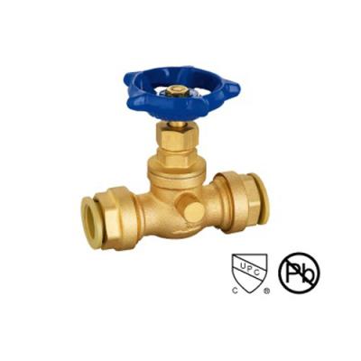 China Heavy Duty Brass Stop Valve Quick Connected With Hand Wheel Cast Lron With Paint for sale