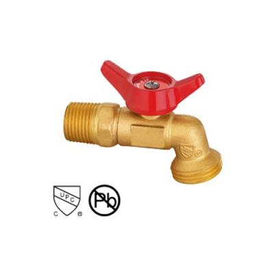 China Brass Hose Bibb Cock Ball Valve Male And Female Thread Ball Valve With Lock Nut for sale