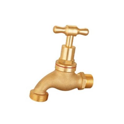 China ANSI Male Threaded Hose Bib Brass Bibcock Valve With Ball Core And Brass Body Handle for sale