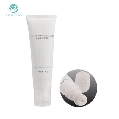 China 100ml Cosmetic Popular Cosmetic Soft Tube With Massage Silicone Brush for sale