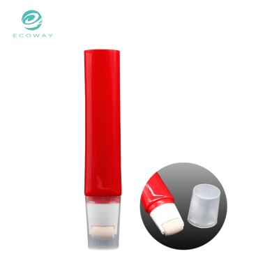 China Cosmetic Packaging Sponge Applicator Compression Sponge Roller Rolling Plastic Tube For BB Cream for sale