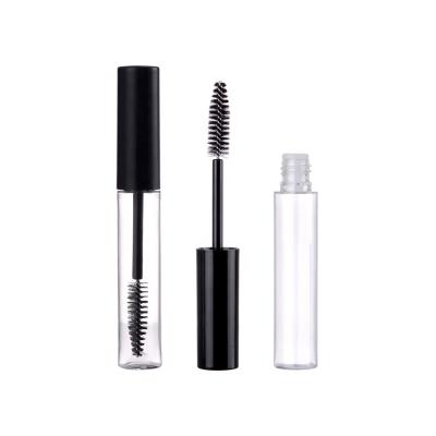 China Private Label Logo And Screw Cap Color Natural Free Customized Printing For Round Transparent Mascara Tube With Black Cap for sale