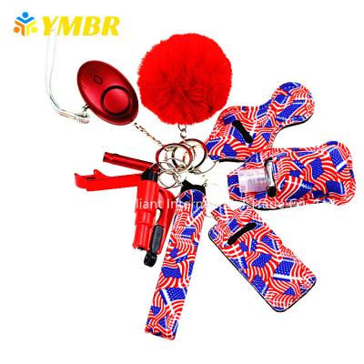 China Gift Waterproof New Product Self-defense Women Key Chain Commodity Security For Woman Self-defense Key Chain Set for sale