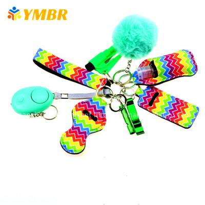 China Backing Waterproof Cheap Self-defense Key Chain With Window Breaker Self-defense Women Products Main Chain Set for sale