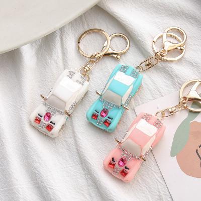 China Promotion gift new arrival rhinestone cartoon key chain women bling bling key chain for bags luxury keychains for sale