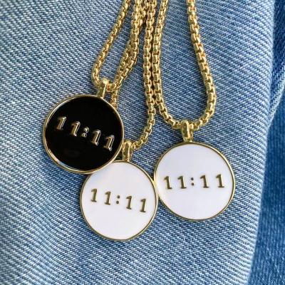 China Cute New Arrival Boho Enamel 2024 Fashion Romantic Sweet 22mm 14mm 11:11 Colorful Pendant for sale