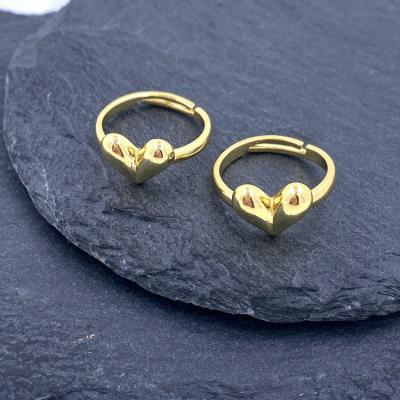 China Cute Gold And Silver Color Open Adjustable Metal Irregular Geometric Hollow Ring for sale