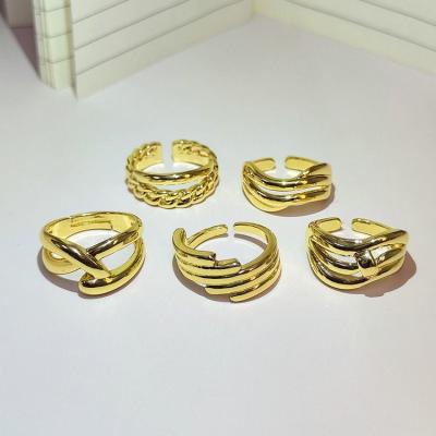 China Cute Boho 24K Gold Plated Womens Ring for sale