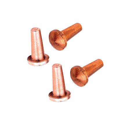 China C1018 Cold Rolled Steel Custom Round Flat Head Solid Copper Rivet for sale