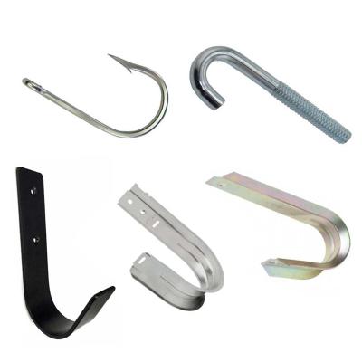 China High Quality Heavy Industry Dongguan Factory OEM Various Types Galvanized Stainless Steel Plate J-Hook For Wall Mount for sale