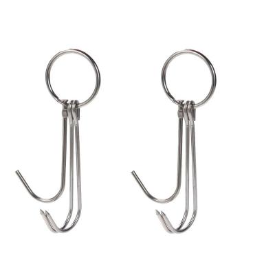 China Custom Heavy Industry Shuangxin Factory Stainless Steel Hook Roast Duck Hook Metal Handle Hook for sale