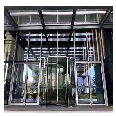 China Factory supply 3 wing automatic full glass revolving door crystal revolving door for hotel for sale