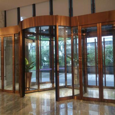 China Automatic Wide Tension 2 Wing Luxury Automatic Revolving Door With CE Certificate for sale