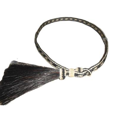 China All styles 25-100cm horse hair handmade hat ribbon for bracelets and horse hair belt in all kinds of natural colors for sale