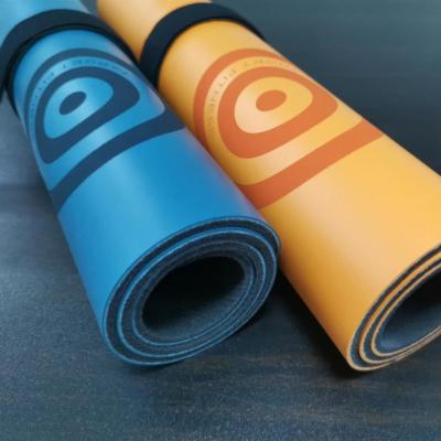 China Yoga Exercises Engraving Logo Wholesale Laser PU Hand Use Rubber Yoga Mat Upside Down for sale