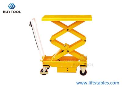 China Industrial Mobile Scissor Lift Cart Double Scissor 12V DC for sale