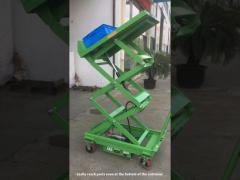 Portable Scissor Lift Table Cart Tilt Transport 100kg Mobile Platform Lift