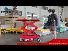 Electric Hydraulic 500kg Mobile Scissor Lift Table Alloy Steel