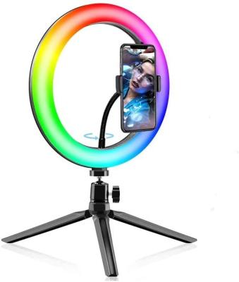 China ABS+PC Cat Ear Makeup 12 Inch RGB Ring Fill Light With Tripod Stand Photography Phone Flash 10inch Ringlight Lamp Mode Circle Selfie for sale