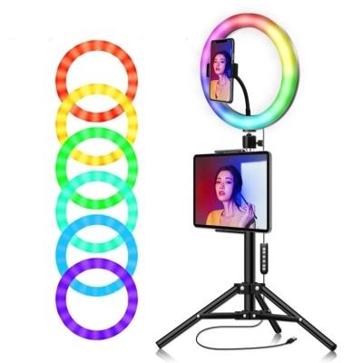 China ABS+PC Factory Wholesale Led Ring Selfie Light 10 Inch Adjustable Height Led Ring Light With Tripod Stand for sale