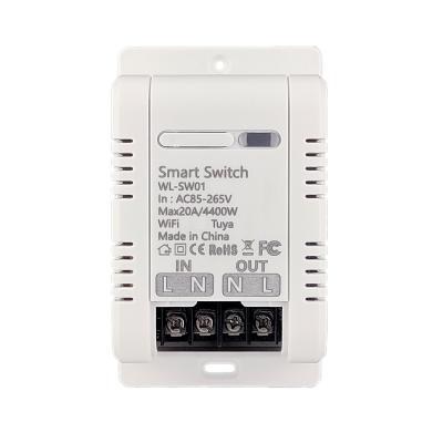 China tuya wifi breaker 20A smart wireless remote control switch work with smartlife WB05W for sale