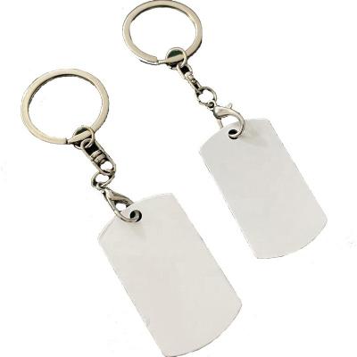 China Fashionable Military Europe Dog Tags Double-sides Printable Sublimation Keychains for sale