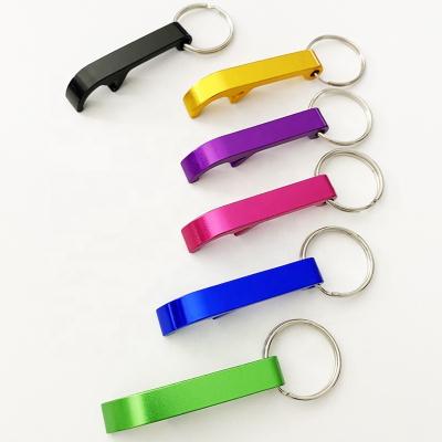 China Viable Portable Hot Engraved Aluminum Opener Bottle Opener Key Ring Metal Beer Wine Keychains For Promotion for sale