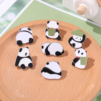 China Europe Pins Custom Hard Enamel Pins Factory Panda Print Enamel Custom Metal Badge Pin for sale