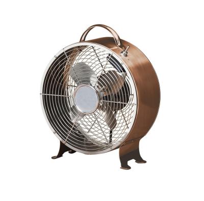 China Copper 9 Inch 30W Antique Electric Fans 4 Aluminum Blade With Safety Metal Grill for sale