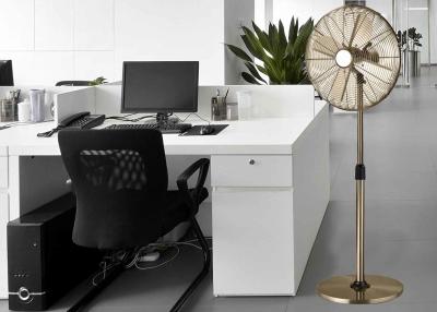 China Vintage Retro Standing Fan with Brushed Nickel Finish 3 Speed Adjustable Height for sale