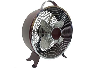 China Retro Metal Electric Table Fan With Full Copper Motor 90 Degree Oscillation 2 Speed for sale