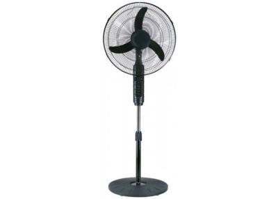 China Black 400mm Electric Pedestal Fans With 3 Pin Plug For Home / Office for sale