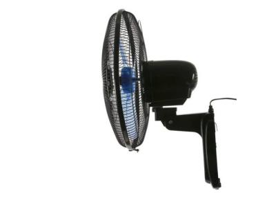 China Black 4 Blade Small Wall Mount Fan 90°C Oscillating High Velocity Quiet for sale