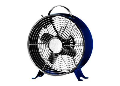 China Portable 23cm Blue Retro Desk Fan Air Circulator For Personal Office EMC ROHS Approval for sale