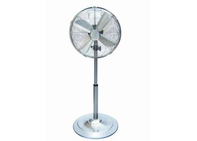 China Matellic Safety Grill Electric Stand Fan Heavy Duty Round Base 4 Blade 50W for sale