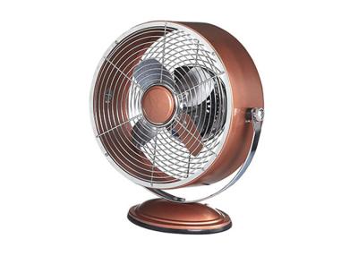 China 10 Inch Retro Metal Fan With Carry Handle 90 Degrees Tilted High Velocity for sale