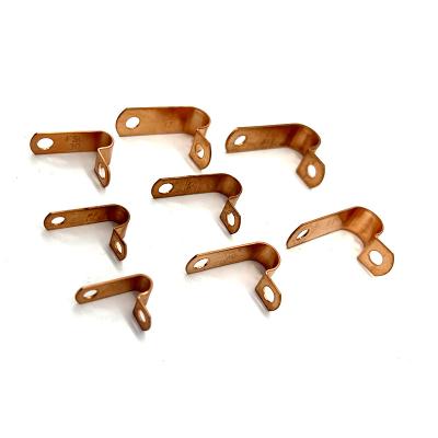 China One-hole Copper Copper Clips For Micc Cable , Fire Cable Saddle Clip for sale