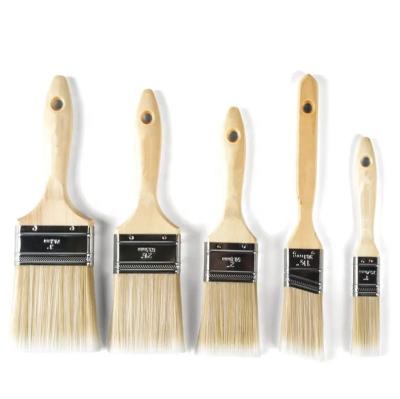 China Synthetic fiber paint brush, cheap paint brushes, wooden handle brush for sale