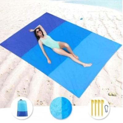 China Custom Logo Foldable Outdoor Sand Proof Outdoor Camping Hike Travel Waterproof Picnic Hiking Mat Beach Camping Blanket for sale