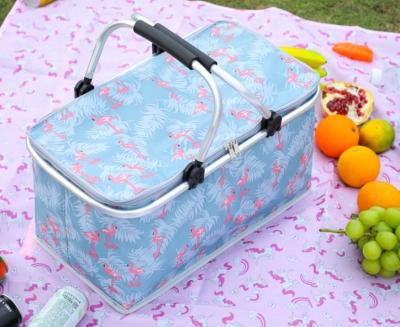 China Fashion Custom Large Thermal Insulated Leak Proof Canvas Eco-Friendly Picnic Lunch Cooler Bag for sale