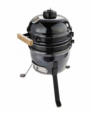 China Easily Assembled Hot Sale Kamado Grill Mini 12 inch Ceramic Kamado Golden Dart BBQ Charcoal Grill Smooth Glaze for sale