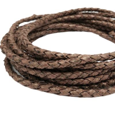 China Bolo Strings Faux Suede Leather Braided Leather Ropes 6mm 8mm Brown for sale