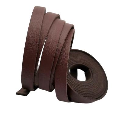 China Color One Side 10mm Faux Suede Leather Band Microfiber 10x1.5mm Wide Coated Soft Leather Coated Lace Leather Lace Up Dark Red for sale